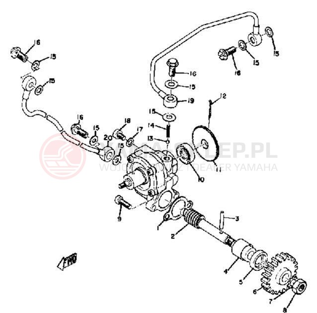 Schemat "Pompa olejowa" do Yamaha TD2