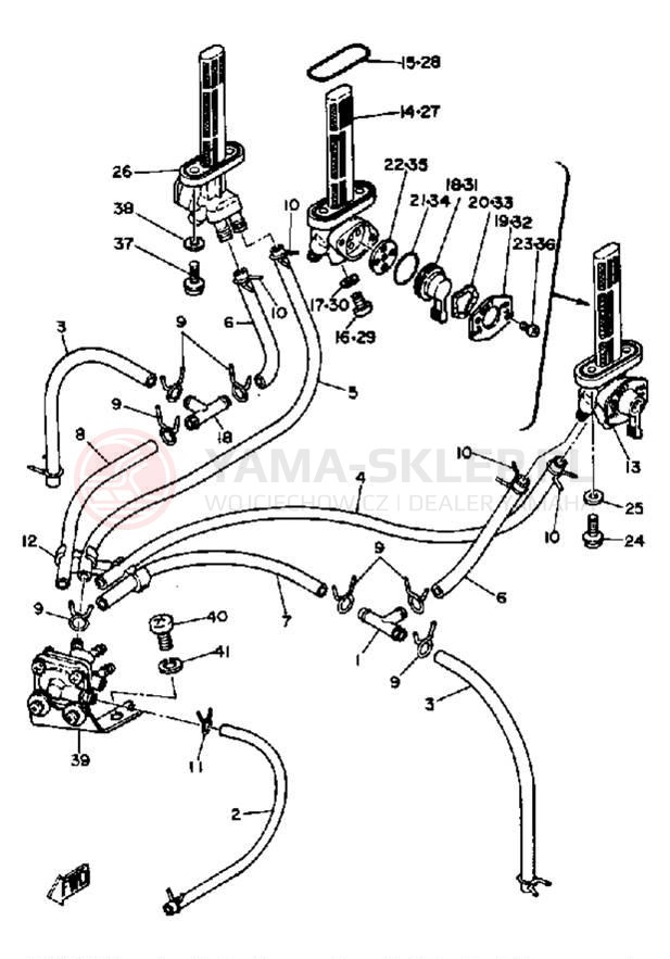 Schemat "Układ paliwowy" do Yamaha XS1100SG