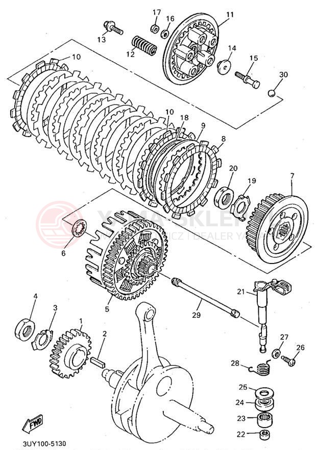Schemat "sprzęgło" do Yamaha XT600EG/XT600EGC