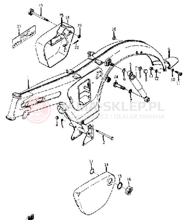 Schemat "rama" do Yamaha YJ2/YJ1