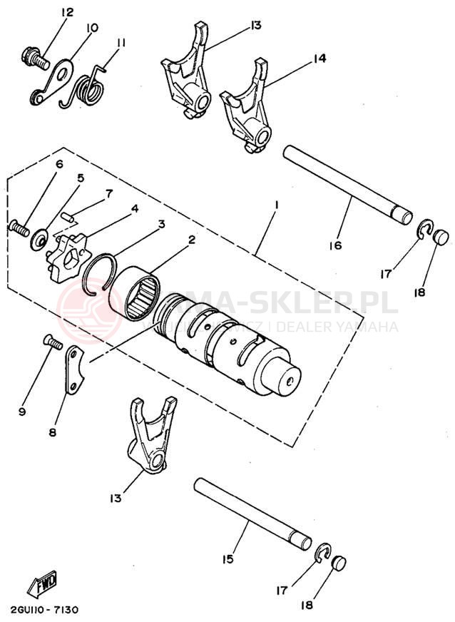 Schemat "Wodziki, automat" do Yamaha BANSHEE YFZ350G