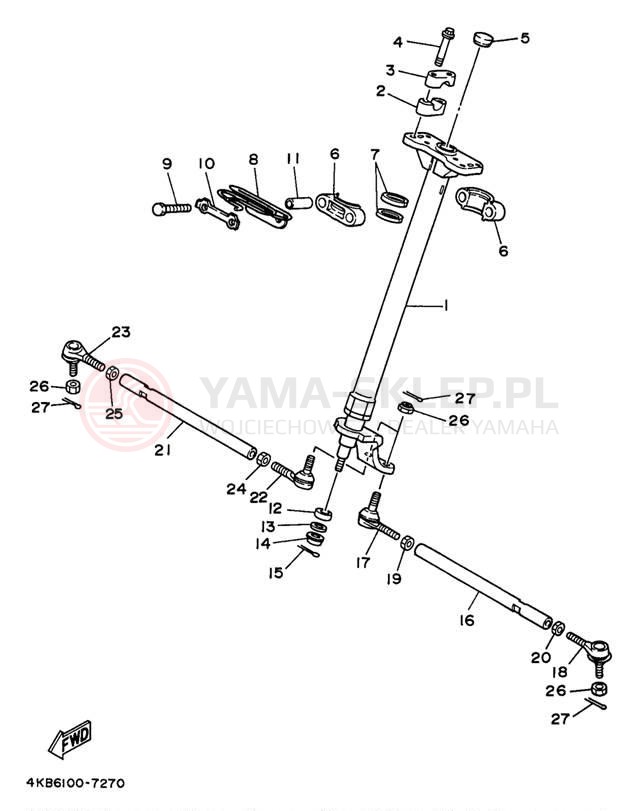 Schemat "Półki zawieszenia" do Yamaha BIG BEAR 4WD YFM350FWBJ_MNH