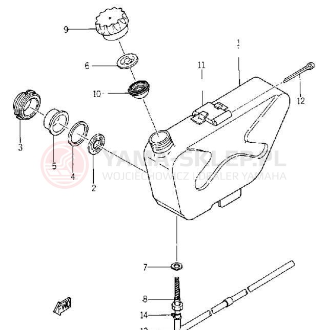 Schemat "Miska olejowa" do Yamaha YG1