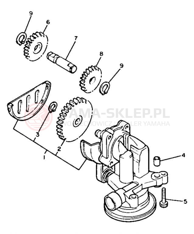 Schemat "Pompa olejowa" do Yamaha XVZ12TK