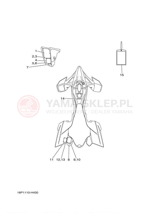 Schemat "naklejki" do Yamaha YFZ450R YFZ450RAL