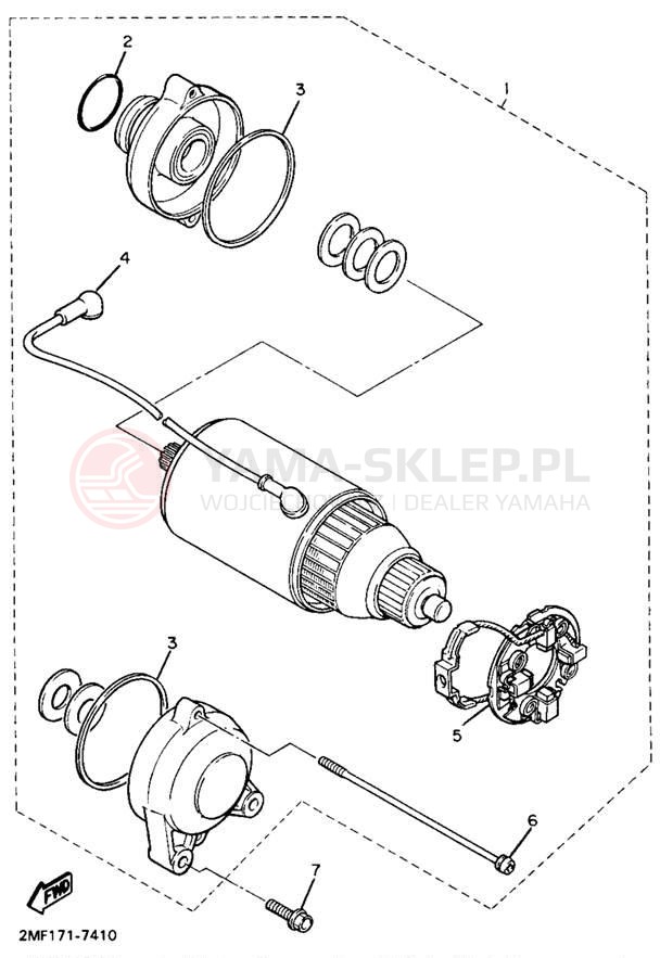 Schemat "rozrusznik" do Yamaha FZR750RU