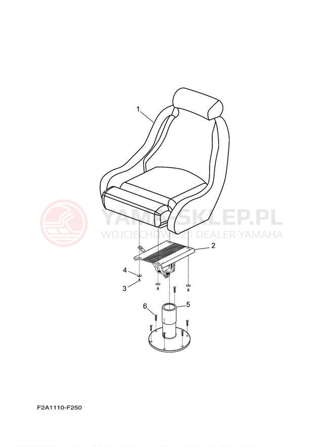 Schemat "SWIVEL SEAT" do Yamaha 232 LIMITED S SXT1100GH
