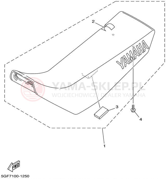 Schemat "siedzenie" do Yamaha TTR250 TTR250N/TTR250NC