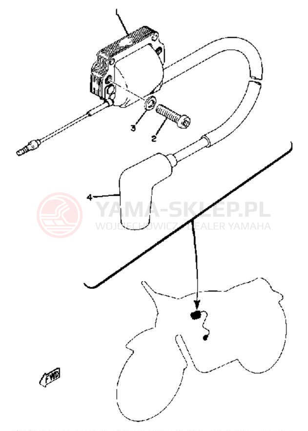 Schemat "układ elektryczny" do Yamaha YZ80A