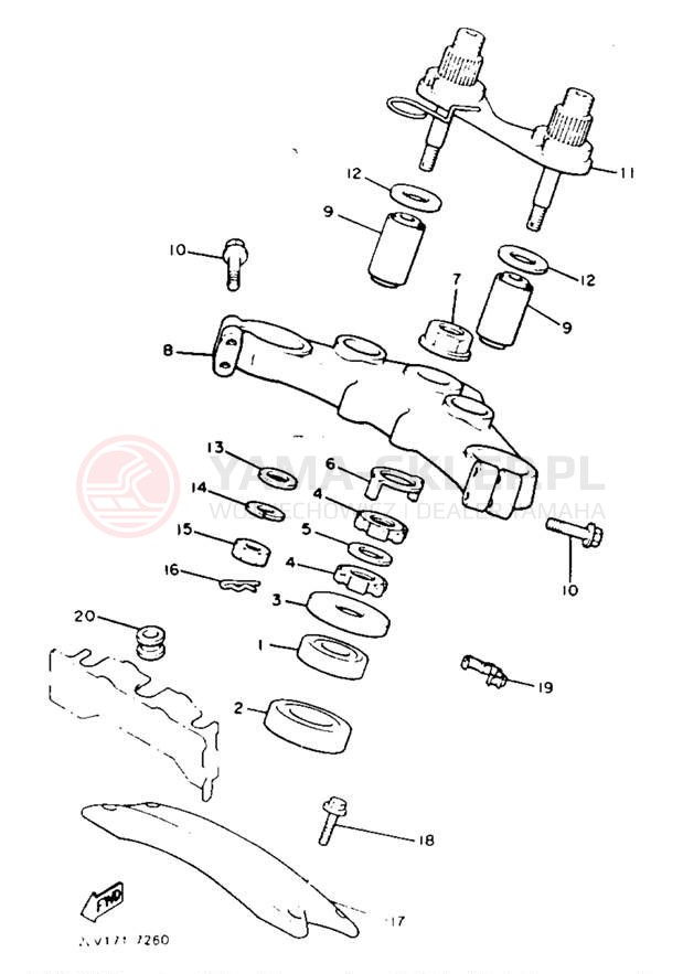 Schemat "Półki zawieszenia" do Yamaha XVZ13TC/XVZ13T