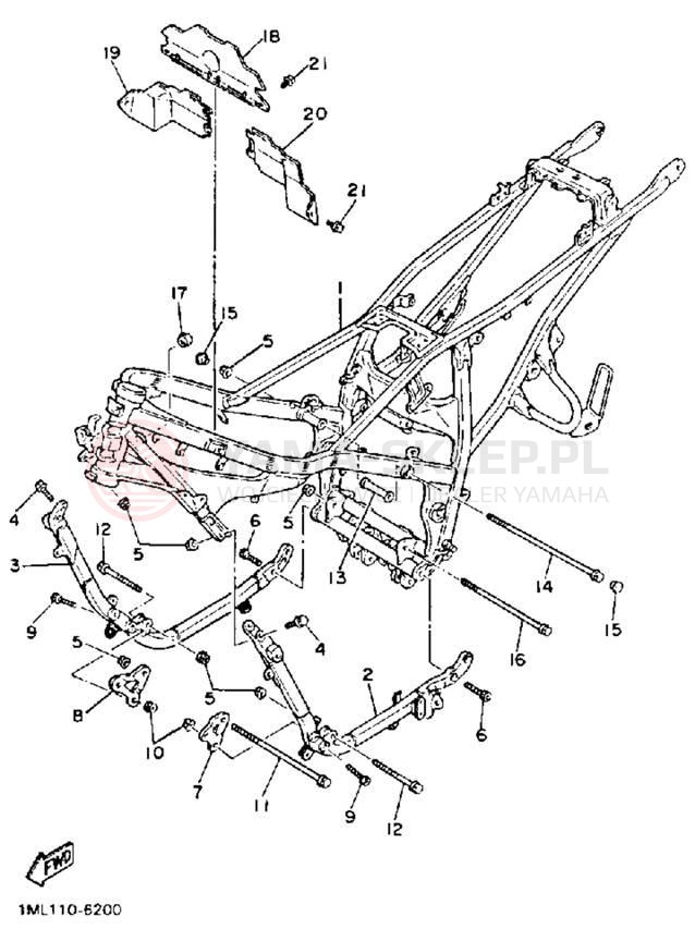 Schemat "rama" do Yamaha FZ750SC/FZ750S