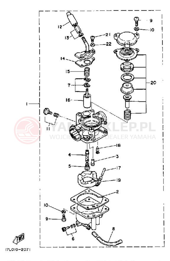 Schemat "Gaźnik" do Yamaha CV50L