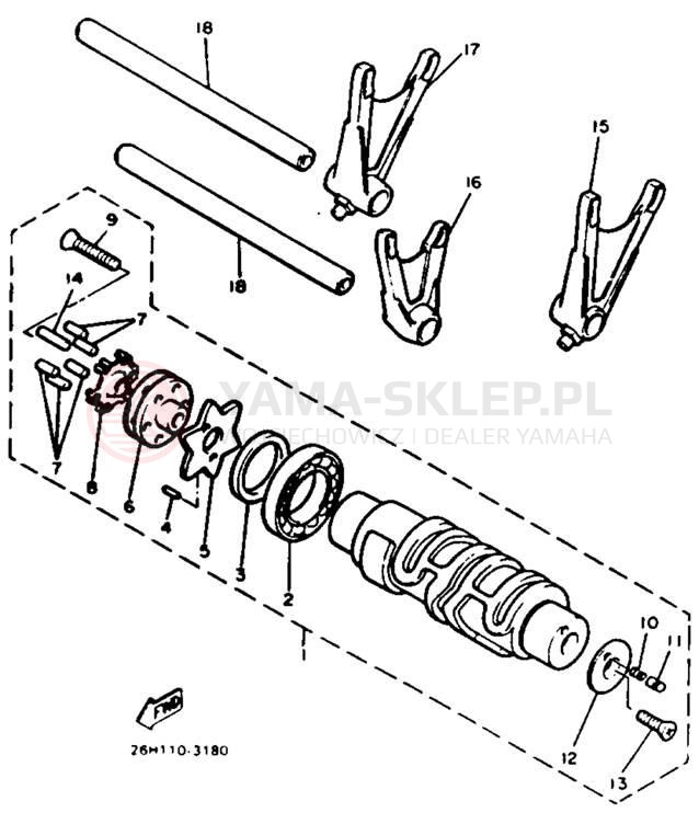 Schemat "Wodziki, automat" do Yamaha XVZ12DN