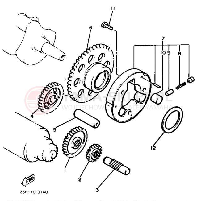 Schemat "rozrusznik" do Yamaha XVZ12DN
