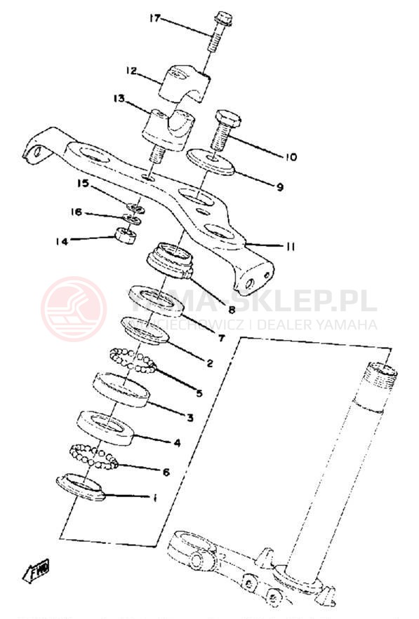 Schemat "Półki zawieszenia" do Yamaha MX80H
