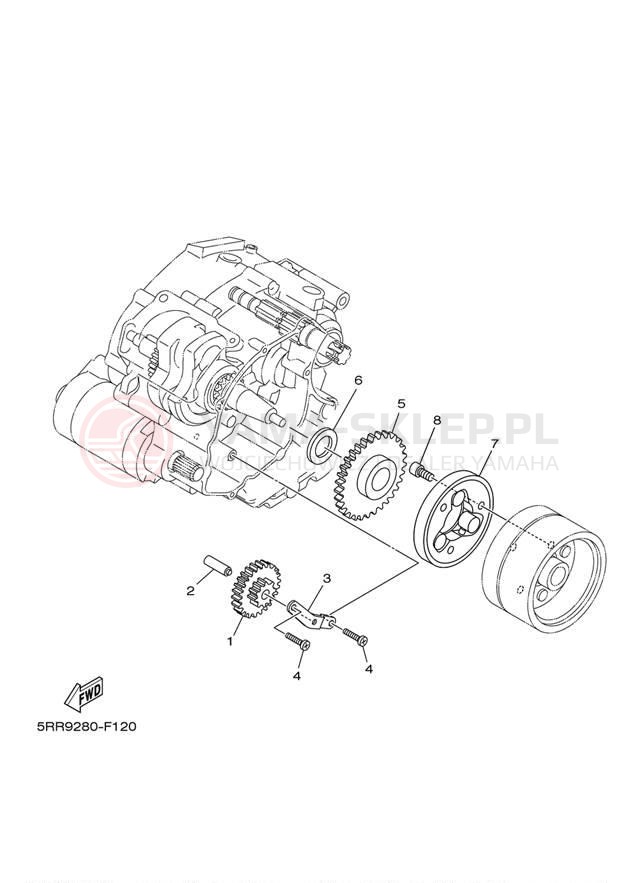 Schemat "rozrusznik" do Yamaha TTR125E_LE TTR125LEY/TTR125EY
