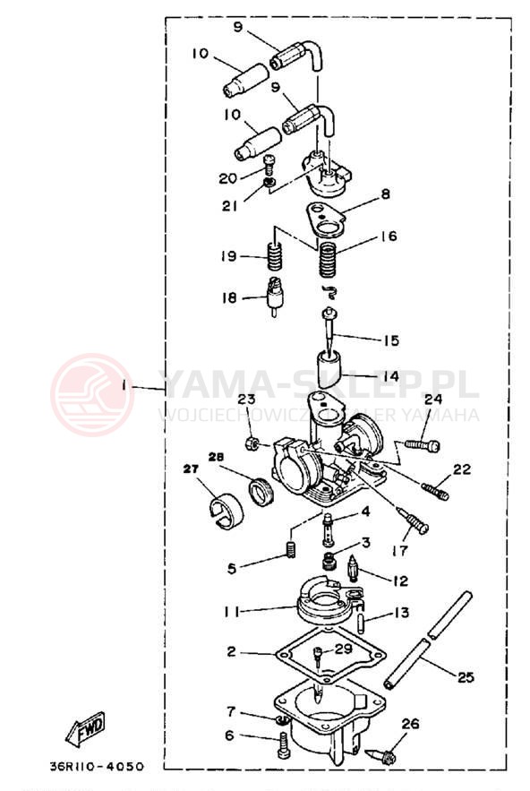 Schemat "Gaźnik" do Yamaha YT60N