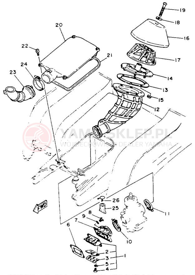 Schemat "Filtr powietrza" do Yamaha BLASTER YFS200E_MN