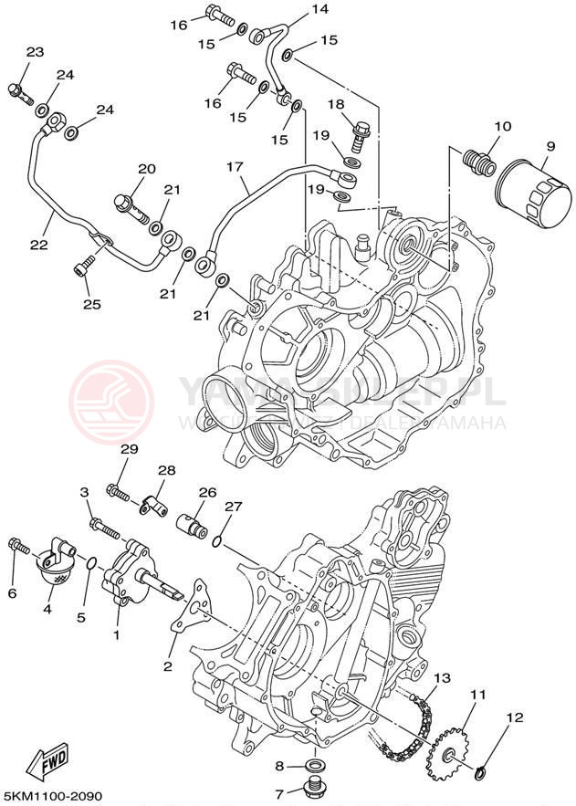 Schemat "Pompa olejowa" do Yamaha GRIZZLY 660 YFM660FP