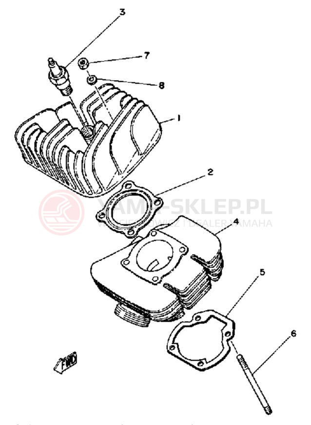 Schemat "głowica" do Yamaha MX80J