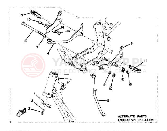 Schemat "częsci" do Yamaha TY80B