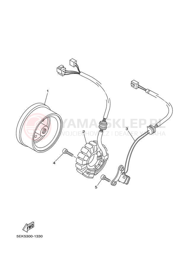 Schemat "prądnica" do Yamaha TW200 TW200S/TW200SC