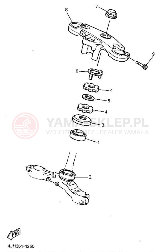 Schemat "Półki zawieszenia" do Yamaha YZF600RGC