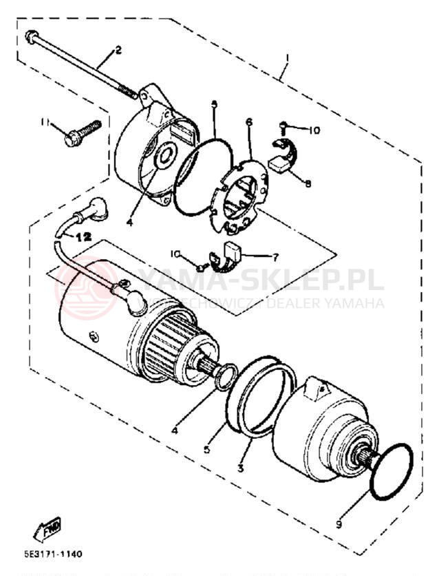 Schemat "rozrusznik" do Yamaha XV920K