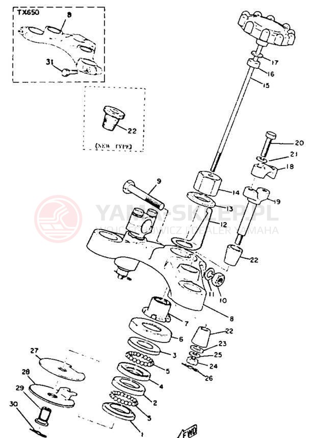 Schemat "Półki zawieszenia" do Yamaha XS1B