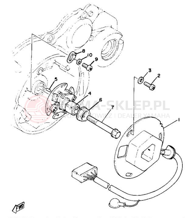 Schemat "Układ zapłonowy" do Yamaha XS750SE