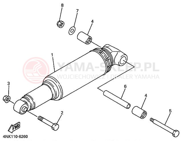Schemat "zawieszenie tył" do Yamaha XVZ13ATL/XVZ13ATLC
