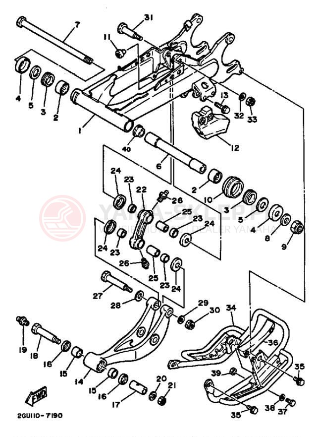 Schemat "wahacz" do Yamaha YFZ350T