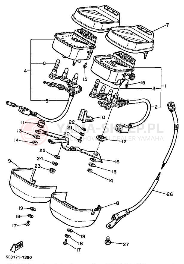 Schemat "licznik" do Yamaha MIDNIGHT VIRAGO 750 XV750MK