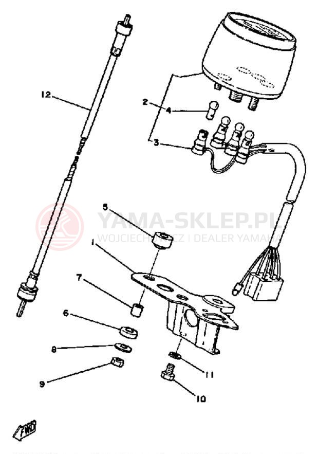 Schemat "licznik" do Yamaha DT100H