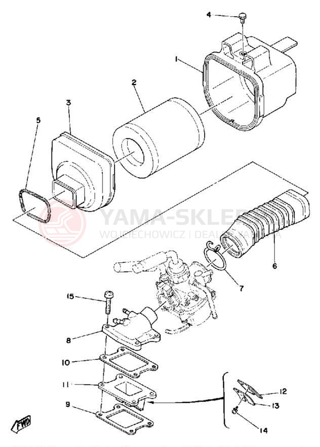 Schemat "Wtrysk paliwa" do Yamaha LB50PE