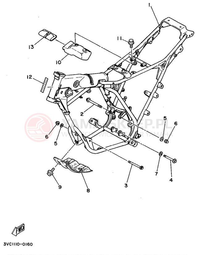 Schemat "rama" do Yamaha RT180D