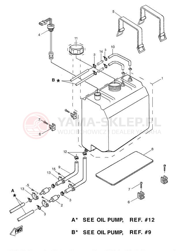 Schemat "Miska olejowa" do Yamaha AR210 LST1200DC