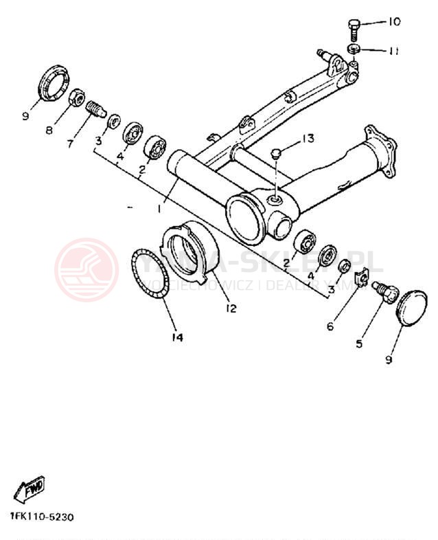 Schemat "wahacz" do Yamaha V-MAX 1200 VMX12W/VMX12WC