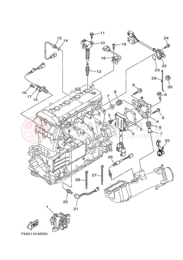 Schemat "układ elektryczny" do Yamaha AR190 RX1800AN/RX1800BN