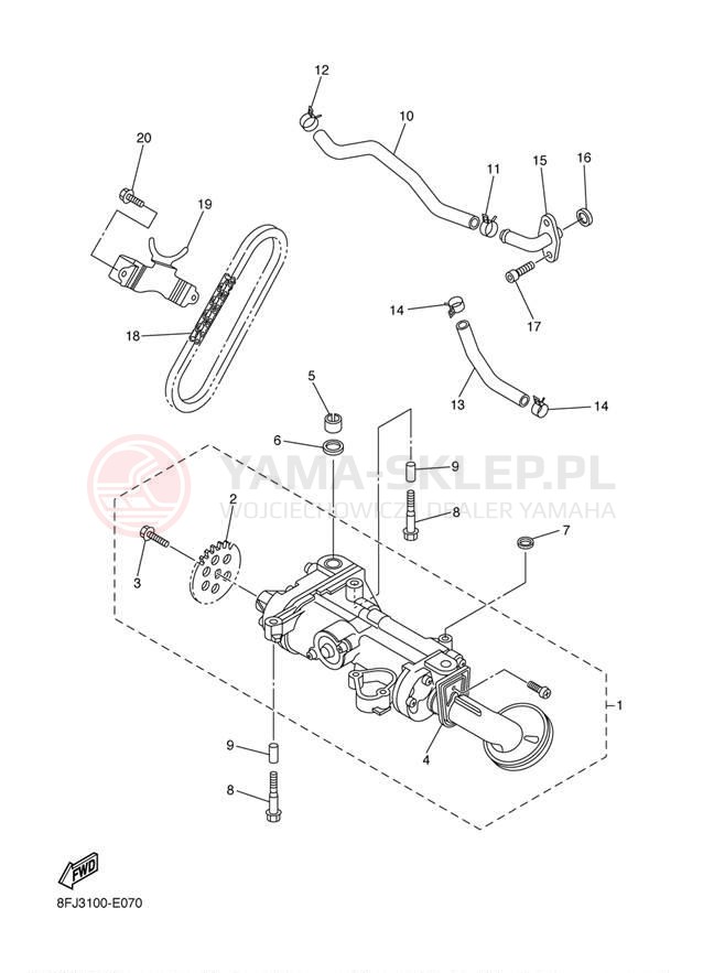 Schemat "Pompa olejowa" do Yamaha RS VENTURE RST90DS