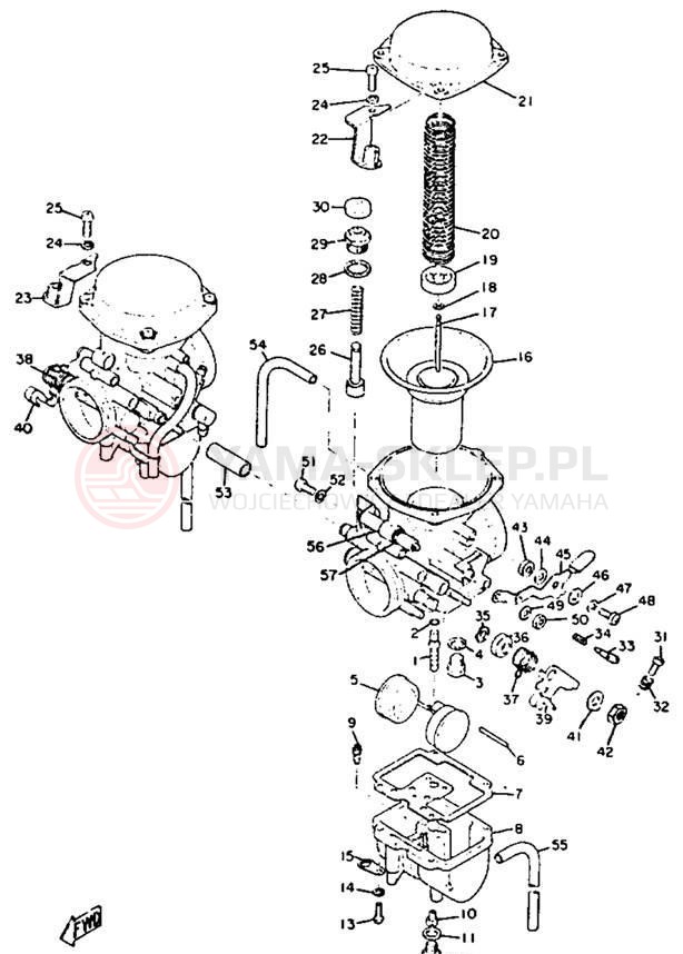Schemat "Gaźnik" do Yamaha XS1B