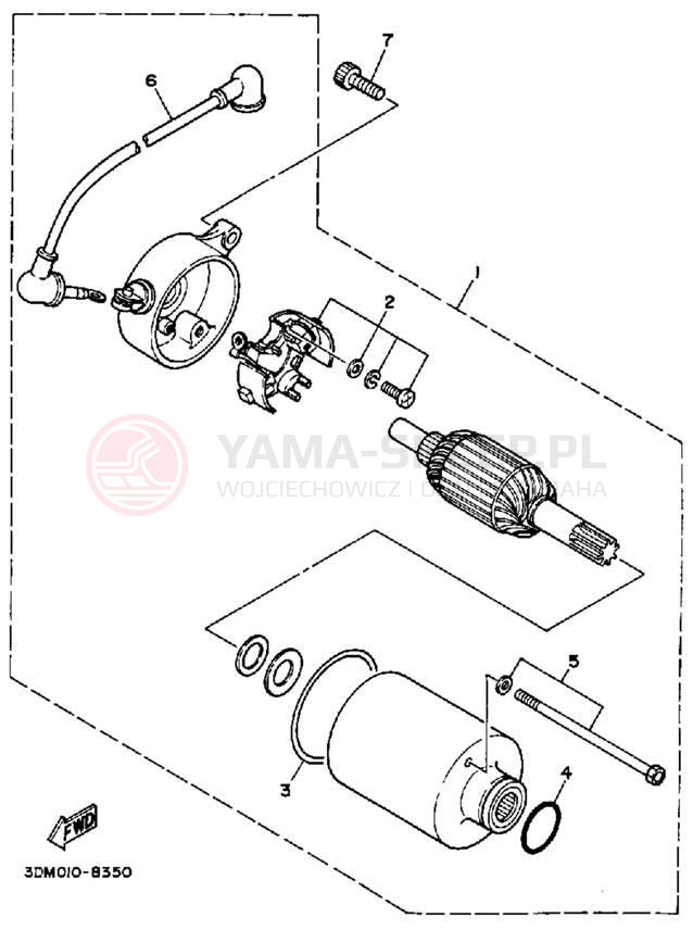 Schemat "rozrusznik" do Yamaha ROUTE 66 XV250UC/XV250U