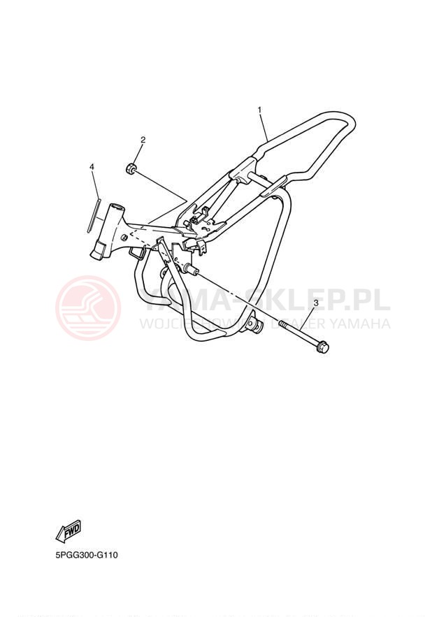 Schemat "rama" do Yamaha PW50 PW50Y