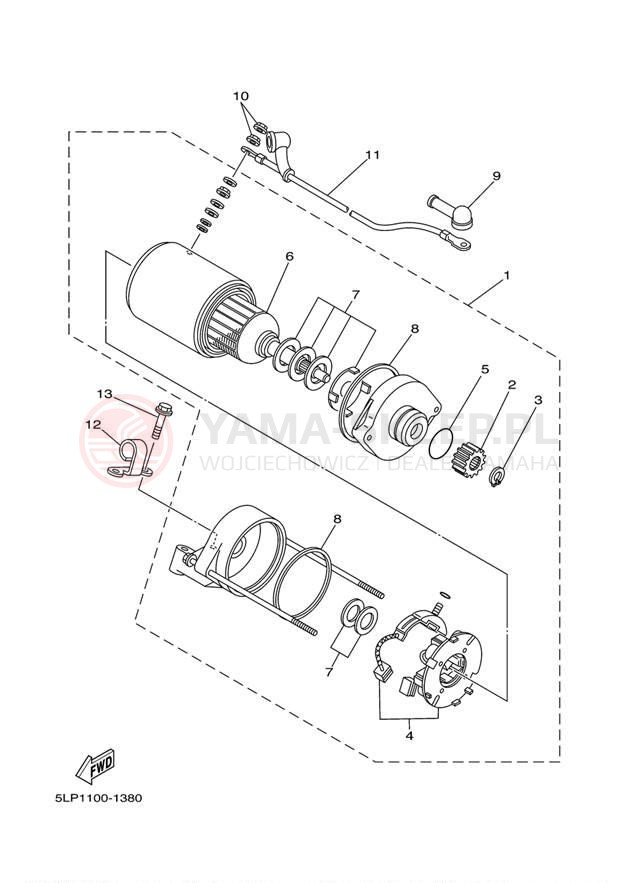 Schemat "rozrusznik" do Yamaha 660R RAPTOR YFM660RN/YFM660RNC