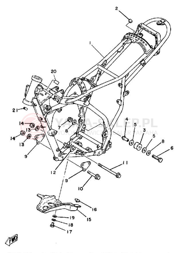 Schemat "rama" do Yamaha IT175G