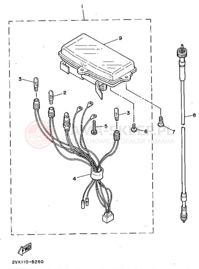 Schemat "licznik" do Yamaha JOG CY50F