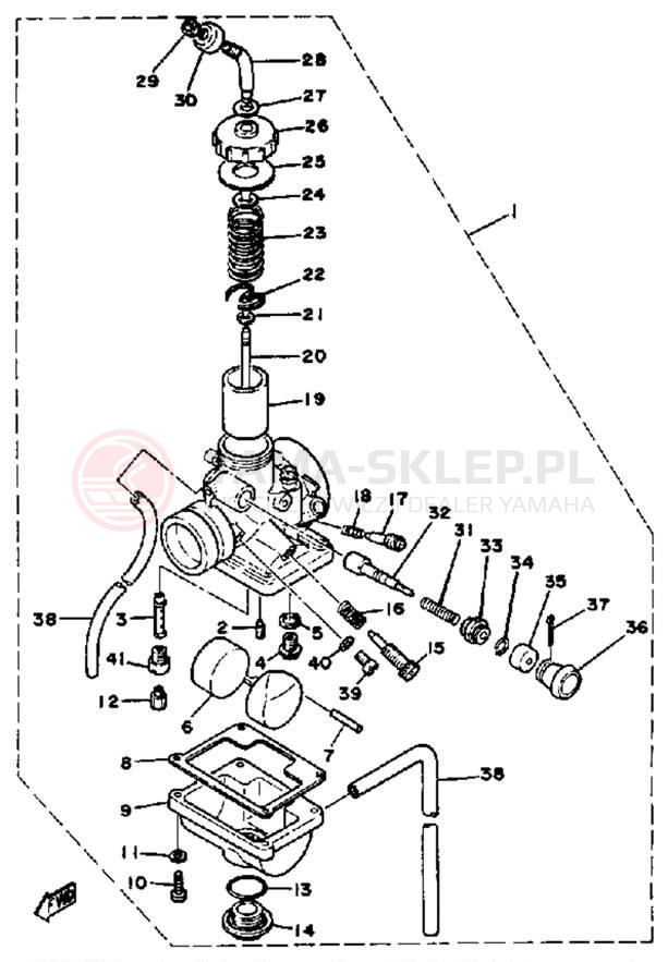 Schemat "Gaźnik" do Yamaha MX100K