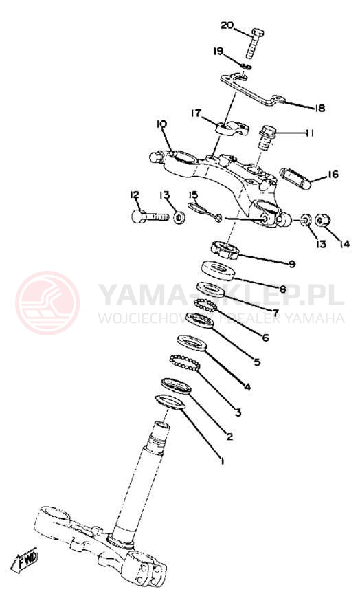 Schemat "Półki zawieszenia" do Yamaha TT500C