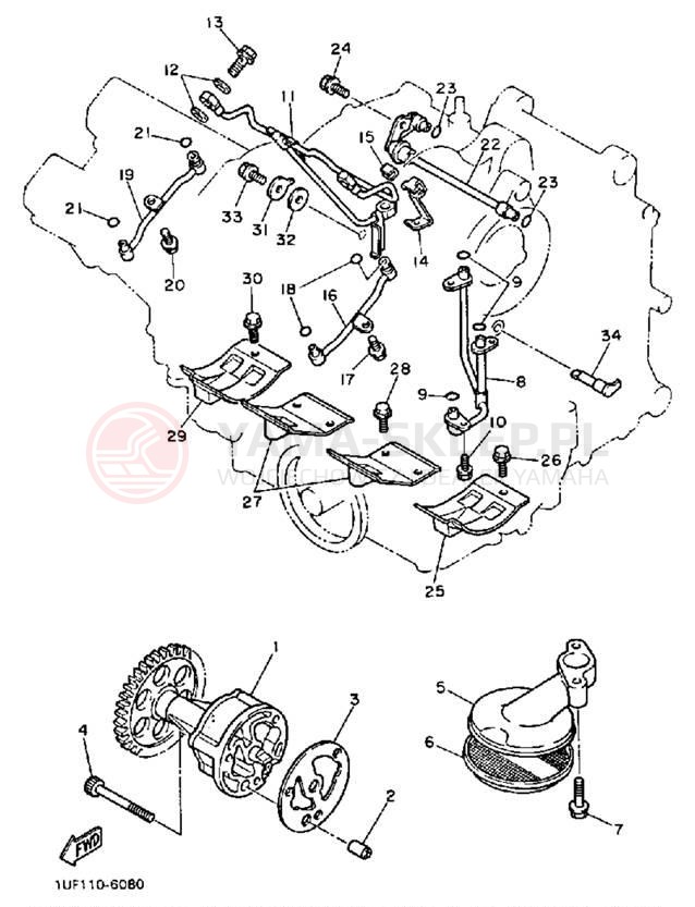 Schemat "Pompa olejowa" do Yamaha FAZER FZX700T/FZX700TC