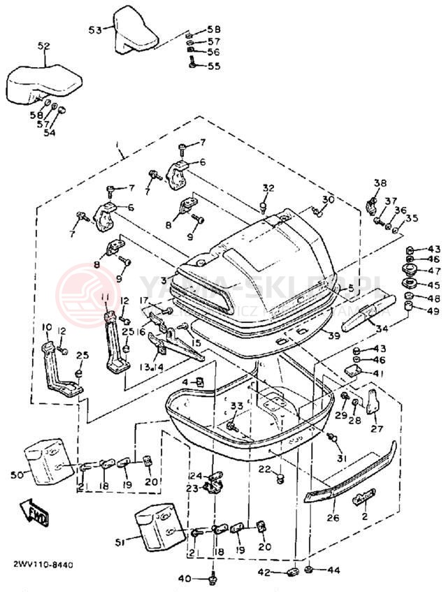 Schemat "schowek" do Yamaha XVZ13U/XVZ13UC